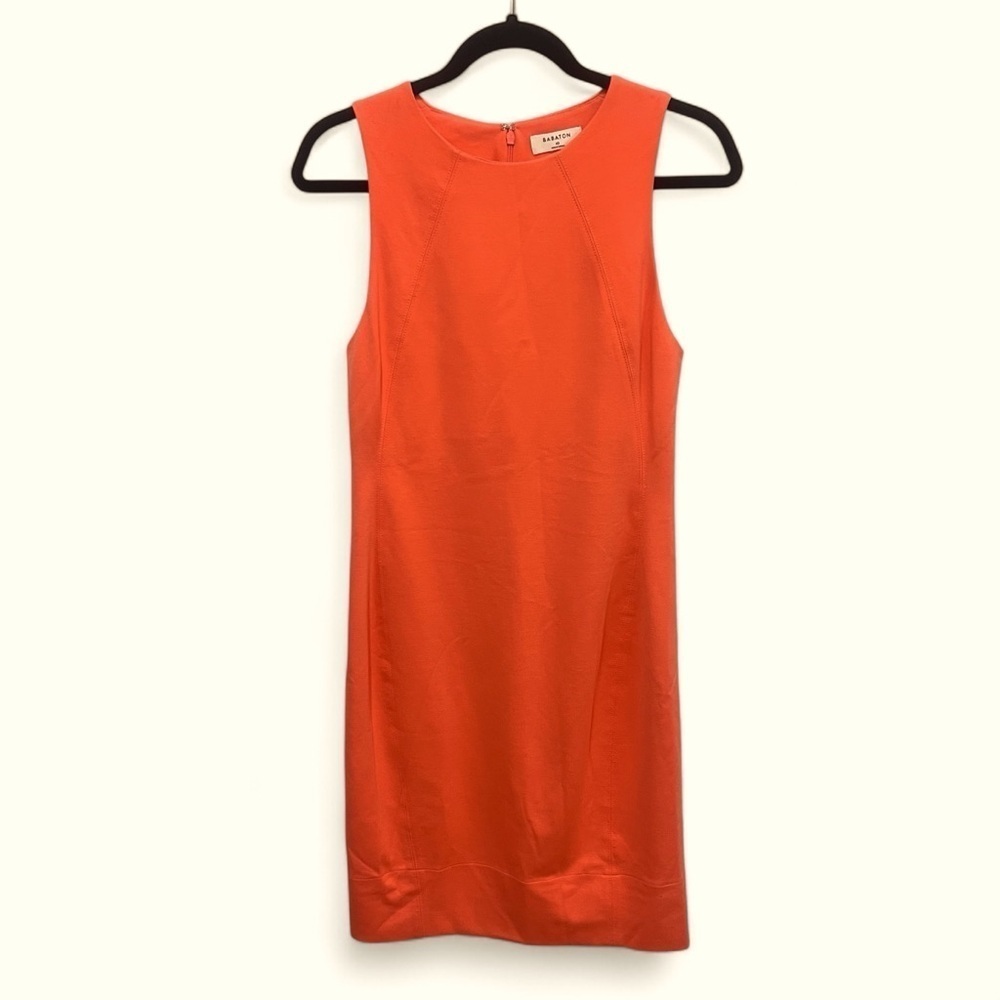 Babaton Aritzia Miguel Sleeveless Ponte Knit Sheath Dress Coral Size 10